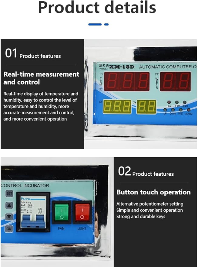 Full Automatic Egg Incubator Controller XM-18D Temperature and Humidity Controller
