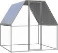 Weatherproof Outdoor Chicken Coop Large Walk-in Enclosure Outdoor Chicken Cage 6.6'x6.6'x6.6' Galvanized Steel for Outdoor Backyard Farm Garden
