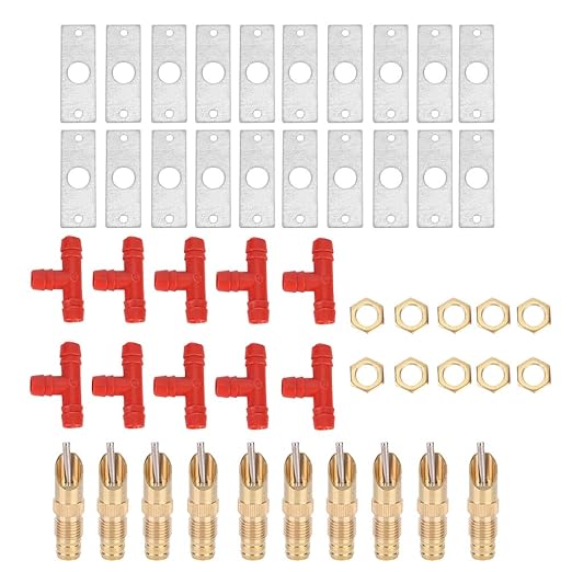 Dioche 1/4 Npt Th10Pcs Automatic Fox Drinker Nipple Waterer - SpillFree Watering System for Rabbits, Chickens, Ducks, and More - Easy to & Durable Material