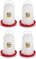 Little Giant Extra Large 3-Gallon Capacity Heavy-Duty Plastic Gravity Fed Poultry Waterer System (4 Pack)