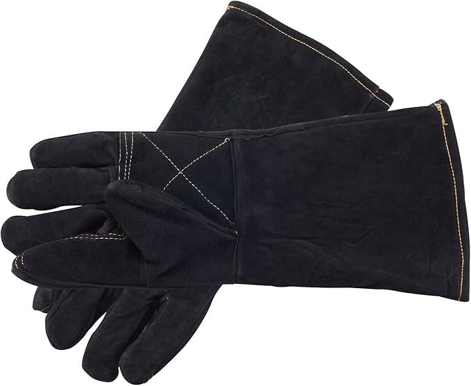 Animal Handling Gloves Bite Proof Reinforced Leather for Dog Training Cat Scratch Falcon Reptile Grabbing Snake