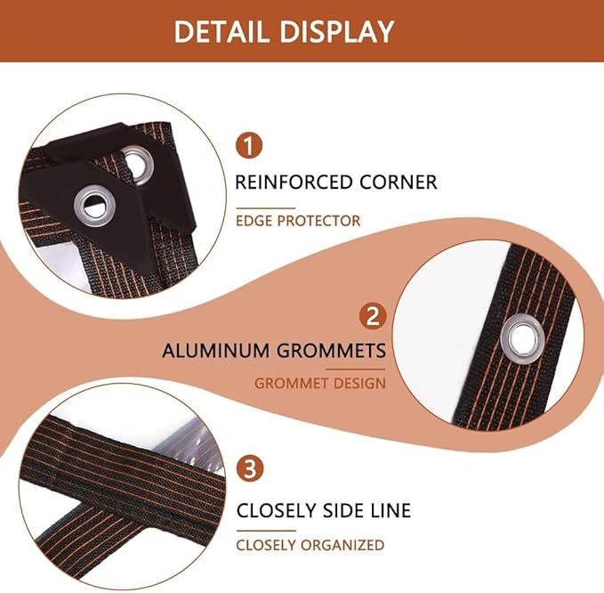 Clear-Tarps-7x9-Feet, Waterproof Tarps Outdoor Patio PE Windproof Thin Cover with Rustproof Grommets for Balcony Tent Cover Gardening Chicken Coop