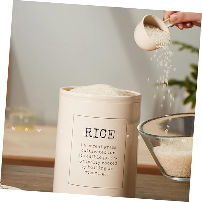 European Style Airtight Rice Preservation Container Large Storage Bin Lids Sealing Grain Storage Barrel for Home