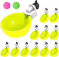 Lil'Clucker - Large Automatic Chicken Waterer Cups Suitable for Ducks, Geese, Turkeys, and Bunny Rabbit - Water Feeder Kit - Poultry Waterer (Yellow, 12 Pack)