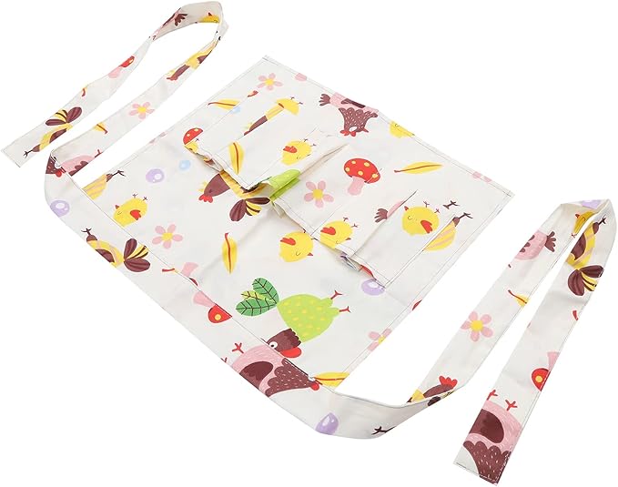 Eggs Collecting Protective Apron with Multiple Pockets, Cotton Twill, Durable and Washable - Heavy Duty Design, Convenient Egg Gathering for Women (Small: Approx. 17.6x16.2x6.5cm / 6.93x6.38x2.56in)