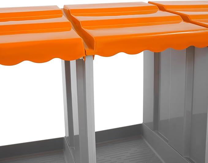 Chicken Nesting Box, 5 Compartments PP Nesting Box, Wall Mountable Nesting Boxes with Inclined Top, Drain Holes & Resting Platform for Chicken and Poultry to Collect Eggs