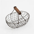 Vintage Wire Basket – Rustic Farmhouse Desktop Storage Basket, Fruit Basket & Egg Baskets & Kitchen Vegetable Basket