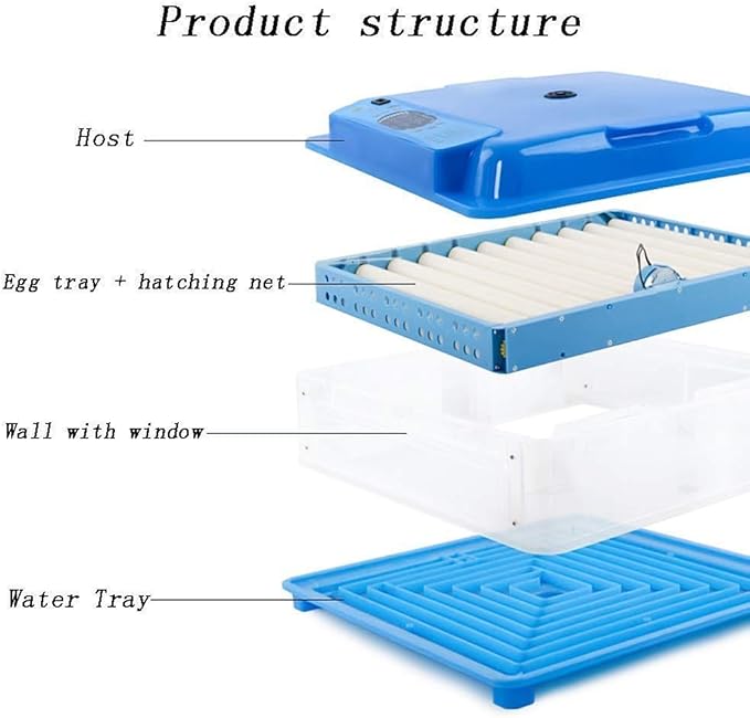 128 Eggs Incubators Automatic Turning, Poultry Hatcher Digital Temperature Control for Chickens Ducks Birds Family Use,