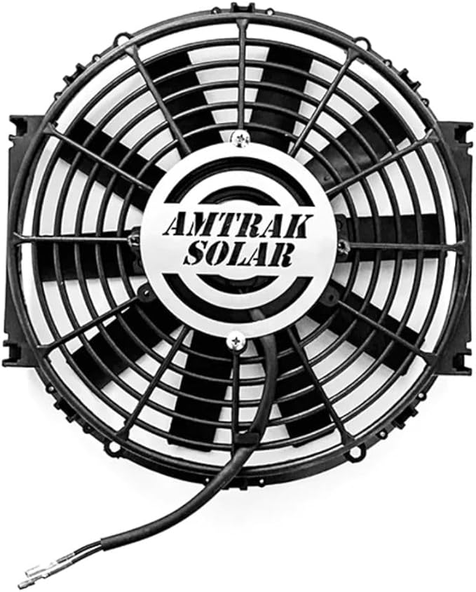 Amtrak Solar 12" Powerful Attic Exhaust Fan - Silent Operation, Energy-Free Cooling & Ventilation System for Home, Garage, Greenhouse, Shed & RV