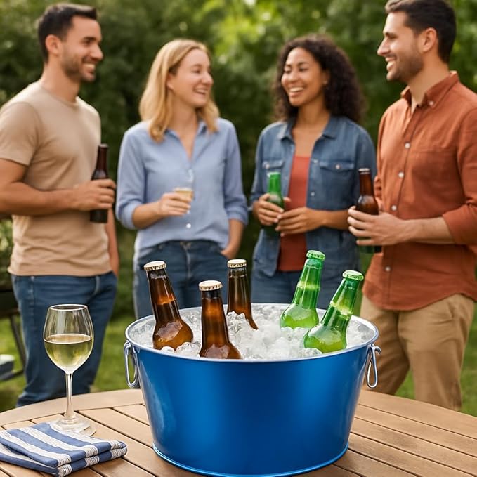 Behrens Blue 5 Gallon Round Steel Tub (2 Tubs)