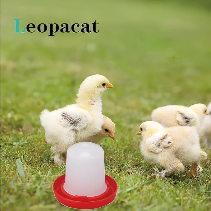 Chick Feeder and Waterer Kit, Chick Waterer and Feeder, Sustainable Chick Feeder Waterer for Poultry Duck Quail Baby Automatic Feeders Waste Bird Water Dispenser Coop Accessories Supplies