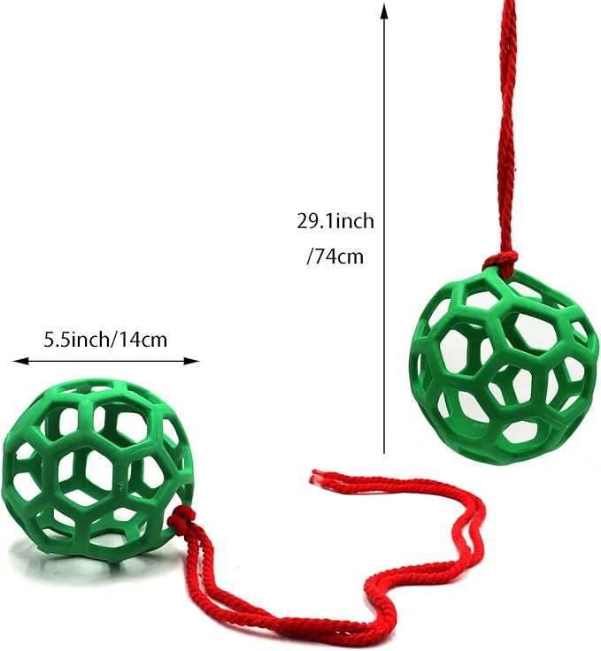 2pcs Chicken Vegetable Feeder Ball Hanging Feeding Toy, Poultry Fruit Holder Chicken Cabbage Feeder Treat Feeding Tool for Hens Chicken Coop Goose Duck Large Birds