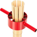 8 Cut Bamboo Splitter 5.5 Inch Bamboo Split Steel Manual Dividing Splitting Tool with Both Side Handle Blade for Farm Backyard Workplace, Easy to Use, Red