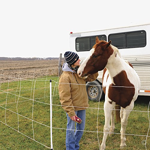 Premier 1 Horse QuikFence® Electric Netting | White/Black Double Spike – 48"H x 50'L