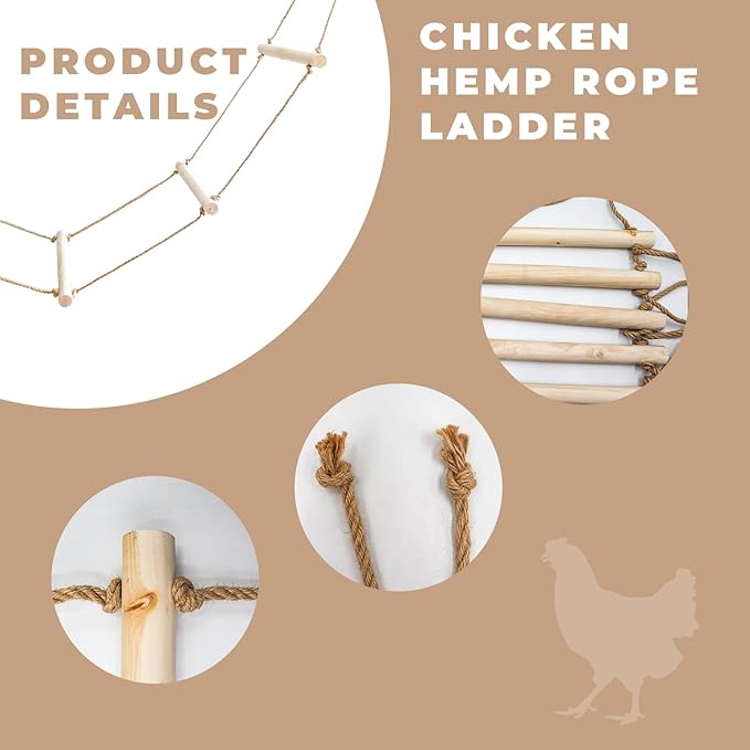 Extra Long Chicken Perch Stand, Natural Wood Chick Swing Toy for Coop, Chicken Coop Accessories, Chicken Roosting Bars, Outdoor Perch Toy for Poultry Chicken Chick Hens Large Bird Parrot 138 × 16 Inch