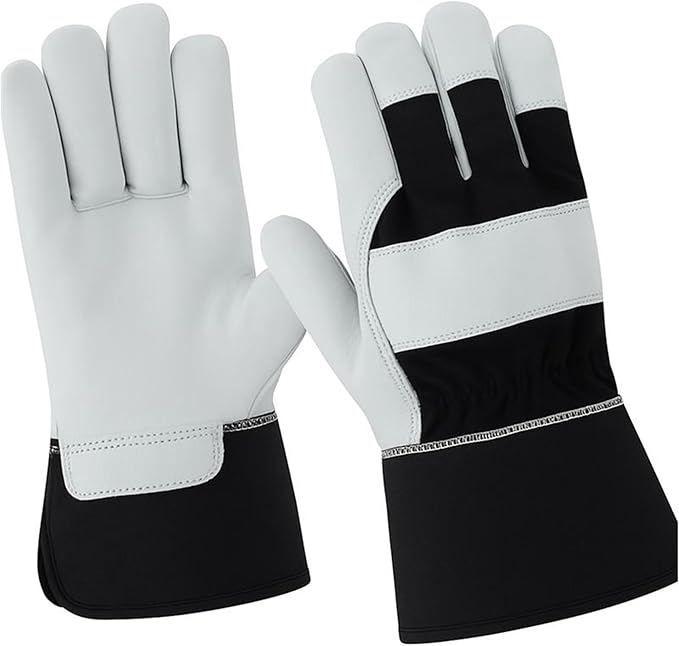 Daniel Smart Men & Women Goatskin Working Glove Lightweight Leather Safety Gloves for construction, gardening outdoor Work