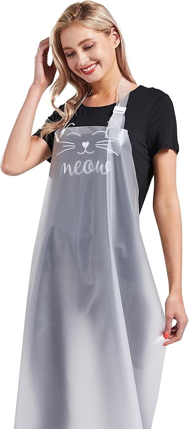 Nanxson TPU Waterproof Apron Lightweight Work Apron with Adjustable Buckle for Pet Bathing,Dishwashing,Butchers,Housework