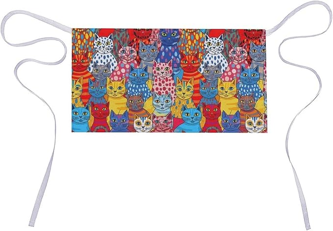 Half Apron with 3 Pockets Chef Cooking Kitchen Restaurant Aprons for Women Men