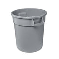 Feed and Seed Storage Container, 20 Gallon Gray Round Commercial Trash Can/Ingredient Bin, Food Storage Plastic Bin, Use in Agricultural, Gardening, or Household