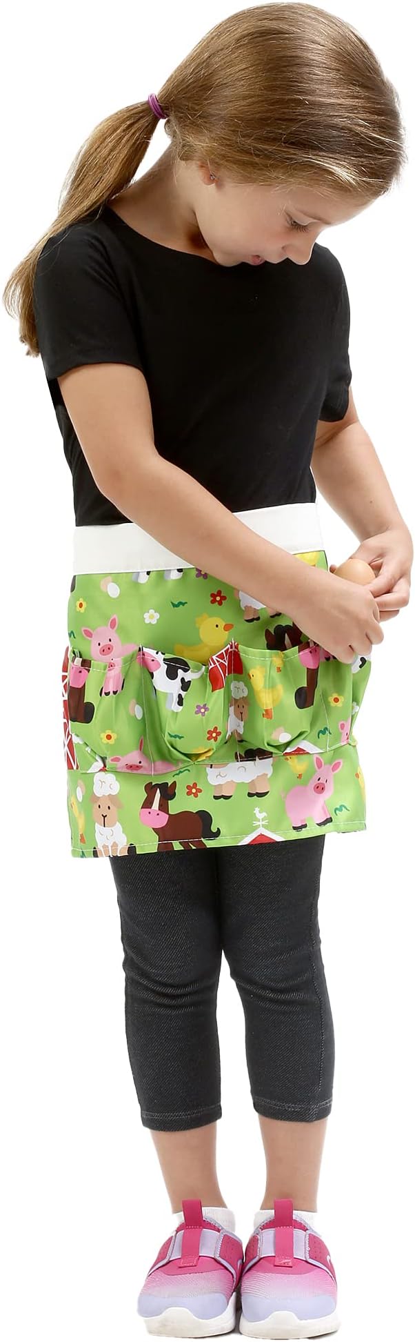 Plum Hill Chicken Egg Collecting Apron - Egg Gathering Aprons for Toddlers and Little Kids - Child Egg Apron for Fresh Eggs