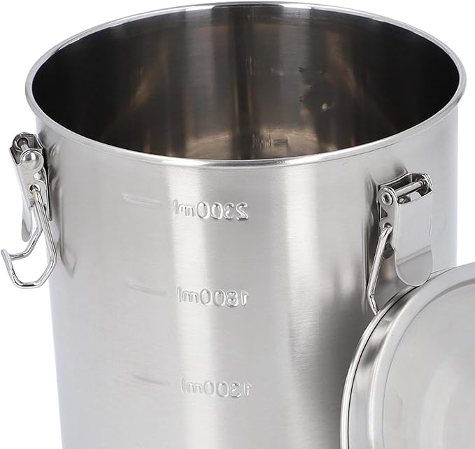 Airtight Stainless Steel Pet Food Storage Container Seal, Varied Large Metal Canister for Dog, Cat, Bird, Coffee, Cereal, Flour, Sugar, Protein Powder, Versatile Storage, (2500ML)