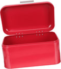 Vintage Metal Bread Box with Airtight Iron Construction Capacity Storage Bin for Kitchen Countertop Flat-bottomed Bread Holder Organizer for Home Supplies and Grain Container
