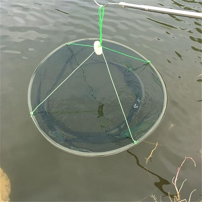 Foldable Fish Catching Net, Hand Cast Cage for Shrimp and Crab