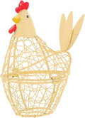 Hen Shape Egg Basket Wire Kitchen Storage Basket for Countertop Organization and Home Decoration 3.94X5.91X3.94 Inches