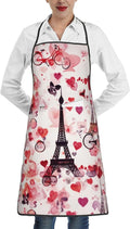 Cute Colorful Dog Paw Printed Unisex Bib Aprons BBQ Cooking Kitchen Aprons for Women Men Chef