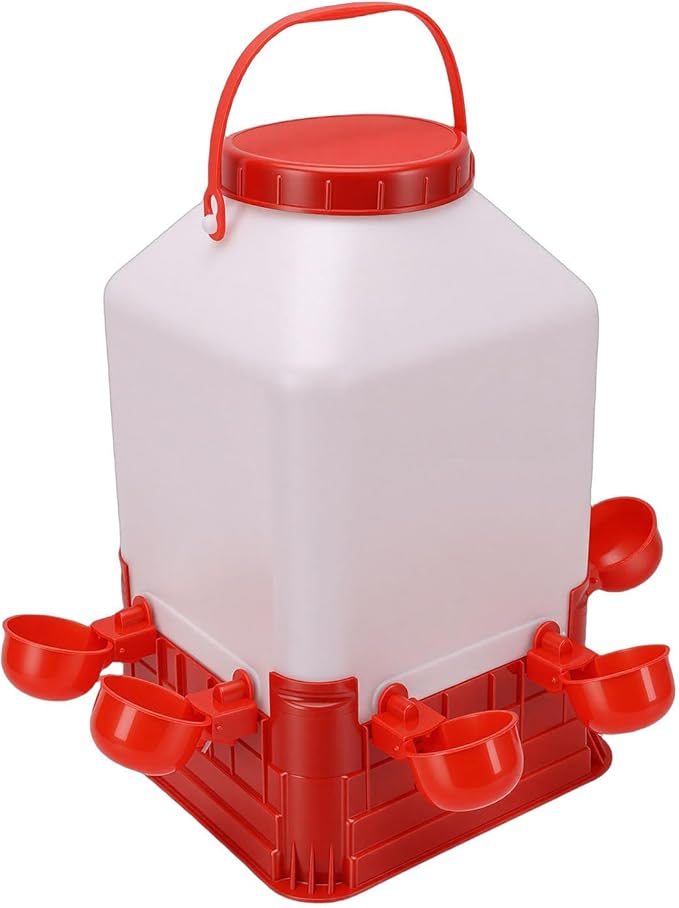 Zerodis Feeders Capacity Chicken Feeder Poultry Water Fountain Bucket Automatic Brooder Starter Kit Coop Accessories for Baby Chicks Ducks and Quail Chick Waterer 10L Large Chick Waterer