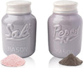 Comfify Mason Jar Salt & Pepper Shakers – Aqua Grey Ceramic – Rustic Shabby Chic Kitchen Decor