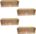 Rugged Ranch 4-Pack Triplex 36"x12"x12" Triple-Compartment Hen Nest Cubbies for 12 to 24 Hens - Wooden Chicken Coop Accessories for Interior Use, Furniture-Grade Wood, Easy Assembly