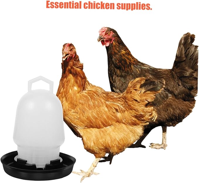 TOYANDONA 2pcs Automatic Chicken Waterer Capacity Poultry Water Dispenser for Chicks Ducks Quail Outdoor Feeder Easy to Install for Farm Use