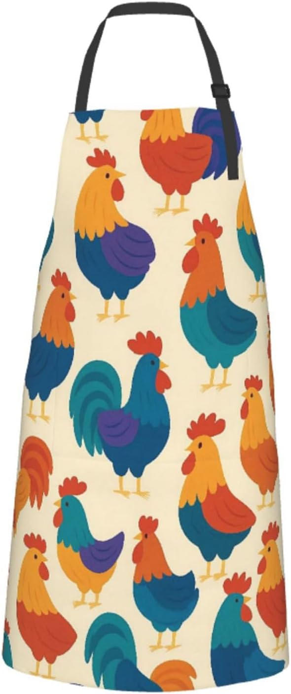 Serene Swan In Stream Adjustable Waterproof Apron Work Cooking Apron With Pockets For Men Women