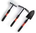 3-Piece Garden Tools Five-Tooth Harrow Mini Spade Garden Shovel Multifunctional Agricultural Gardening Tools Combination Set (Color : Z-0117)