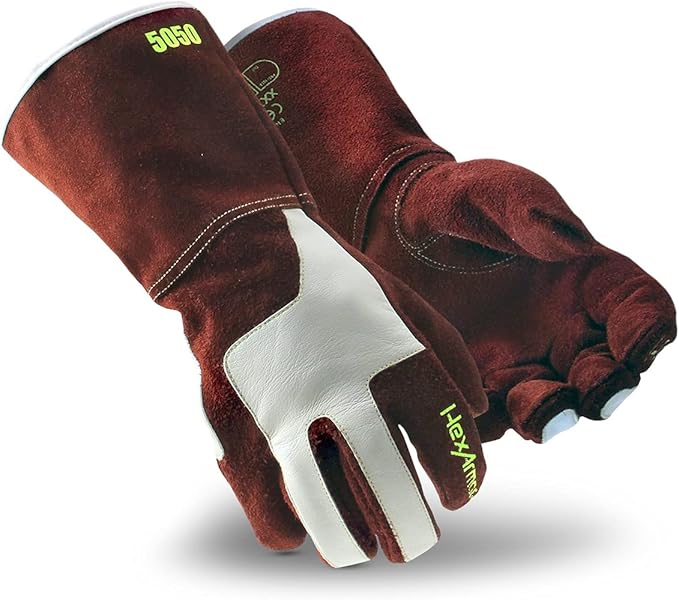 HexArmor High-Heat Resistance HeatArmor Gloves| Impact Protection | A9 Level Cut-Resistant | Welding Work Glove