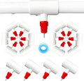 (16 Pack) Chicken Waterer Nipples + PVC Tee Fittings for 1/2" PVC Piping, Horizontal Poultry Nipples & Tees, DIY Chicken Watering System for Geese, Rabbits, Ducks