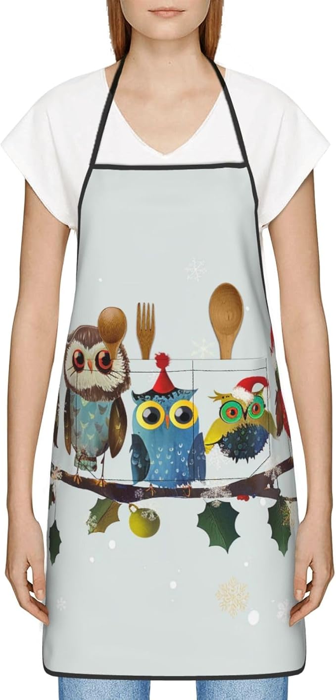 Cute Colorful Dog Paw Printed Unisex Bib Aprons BBQ Cooking Kitchen Aprons for Women Men Chef