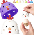 2Pcs Egg Scrubber Brush for Fresh Eggs | All-in-One Egg Cleaner & Washer Tool | Chicken Egg Cleaning Brush for Backyard Coops Farms White Purple