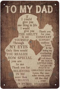 To My Dad Metal Tin Sign - 12x8 inch Dad from Daughter Birthday Gift Print Wall Art Novelty Plaque Bar Pub Vintage Retro Wall Decor