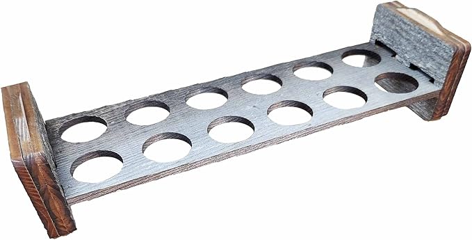Rockin' Wood Egg Holder Tray- Countertop Stackable Egg Rack For Fresh Eggs - Made in the USA with real rustic reclaimed wood - egg sorter - wood egg tray (Double Tray)
