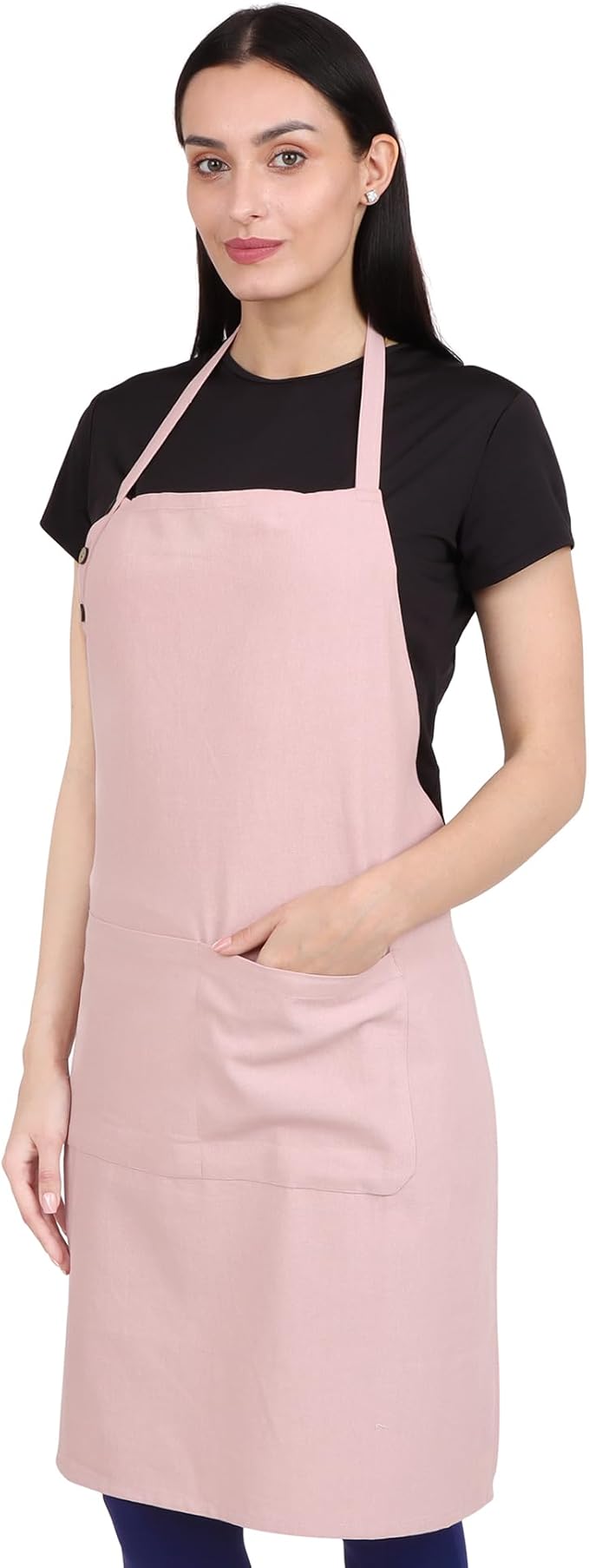 Kitchen Apron Cotton Waterdrop Resistant with adjustable Aprons for Women with Pockets 9 Color option Cooking
