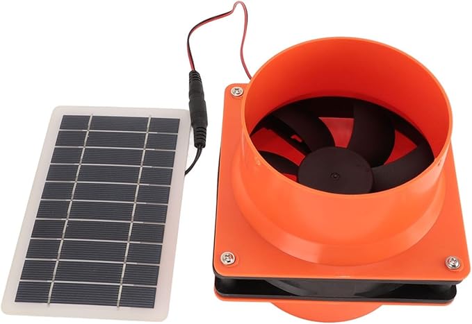 Solar Powered Fan,10W Efficient Solar Exhaust Intake Fan, Ventilation Fans for Chicken Coops, Greenhouses, Pet Houses, Sheds & Windows