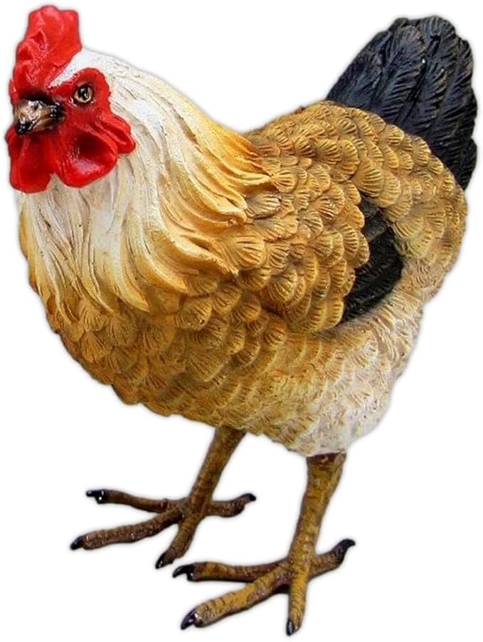 The Bridge Collection Rustic Farmhouse Rooster Figurine - Decorative Chicken Statue for Country Kitchen, Barnyard Themed Home Décor, and Farmhouse Accents