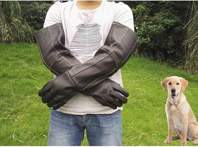 EUNOGO 23.7 inch Animal Handling Gloves Bite Proof,Multipurpose Pet Glove for Grabbing Reptile, Cat Dog Bird Falcon Livestock Snake