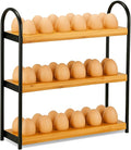 Wooden Egg Holder Countertop 3-layer Hold 36 Eggs Fresh Storage, for Kitchen Organization and Pantry Storage Home Collecting(Bamboo Wood)
