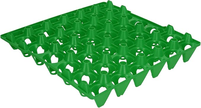 Heavy Duty Plastic Egg Crates, Reusable Egg Storage Tray with 30 Cells for Transporting and Storing, Pack of 5 (Green)