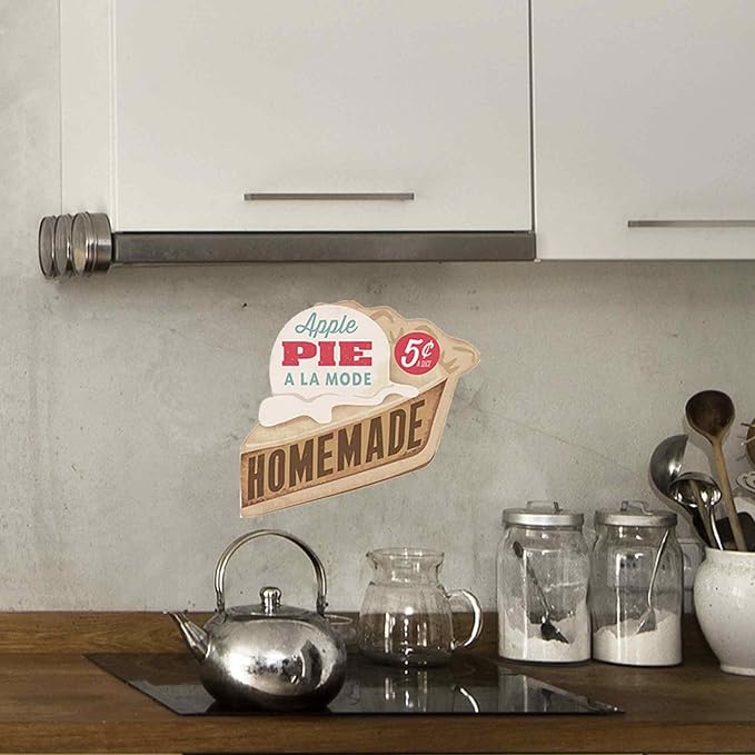 Homemade Apple Pie A La Mode Metal Sign - Vintage Apple Pie Sign for Kitchen, Diner or Cafe
