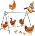 Chicken Roosting Bars Chicken Perch with 2 Swings, Chicken Roost Activity Play for Coop Accessories, Farm Enrichment Toys for Poultry Hens Healthy and Happy