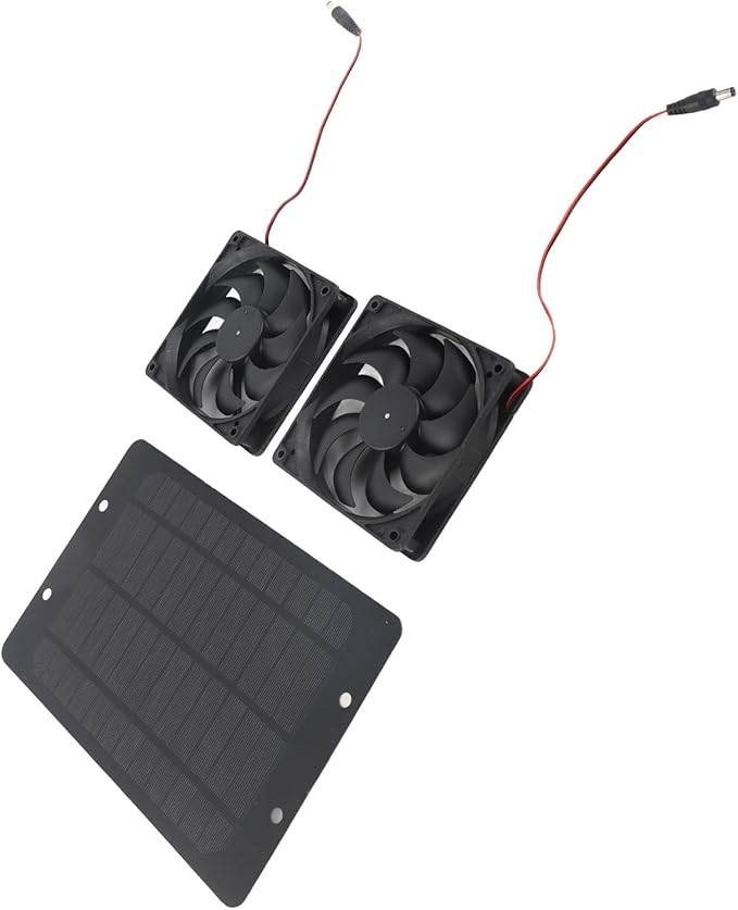 Solar Fan, Chicken Coop Accessories Solar Heater for Chicken Coop 20W Solar Powered Exhaust Fan for Outside Chicken Coops, Greenhouses, Sheds